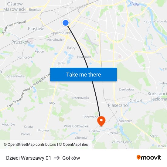 Dzieci Warszawy 01 to Gołków map