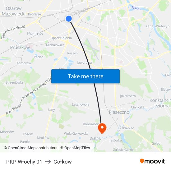 PKP Włochy 01 to Gołków map