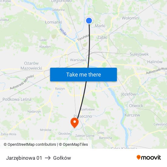 Jarzębinowa 01 to Gołków map