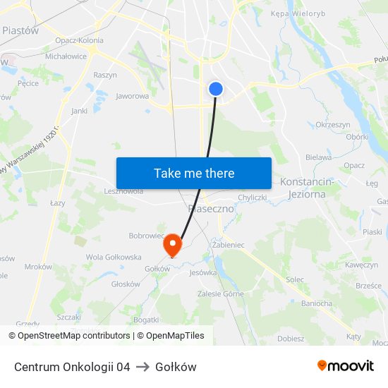 Centrum Onkologii 04 to Gołków map