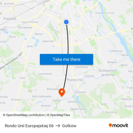 Rondo Unii Europejskiej 06 to Gołków map