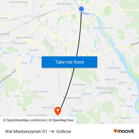 Wał Miedzeszyński 01 to Gołków map