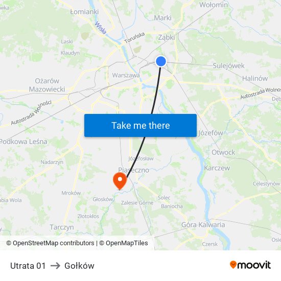 Utrata 01 to Gołków map