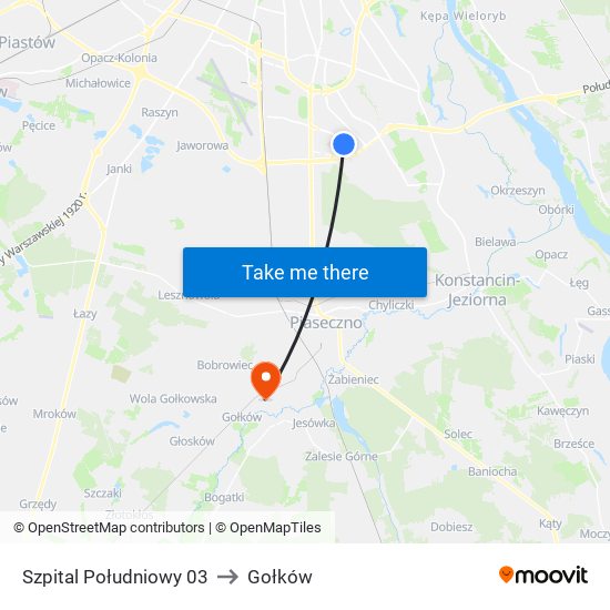 Szpital Południowy 03 to Gołków map