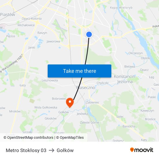 Metro Stokłosy 03 to Gołków map