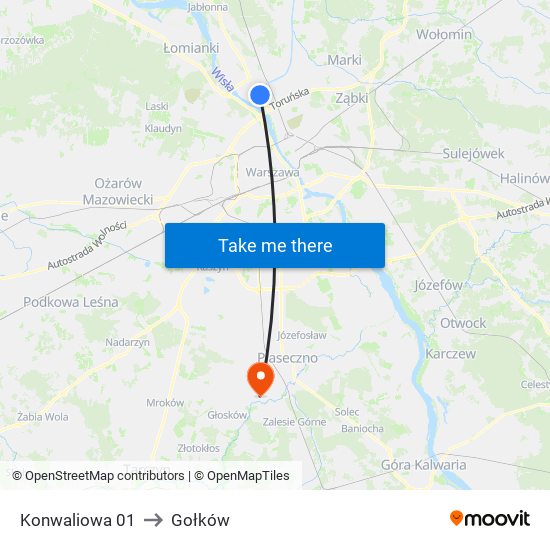 Konwaliowa 01 to Gołków map