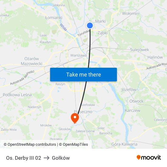 Os. Derby III to Gołków map