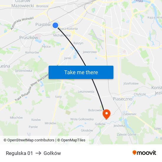 Regulska 01 to Gołków map