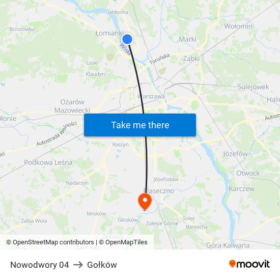 Nowodwory 04 to Gołków map