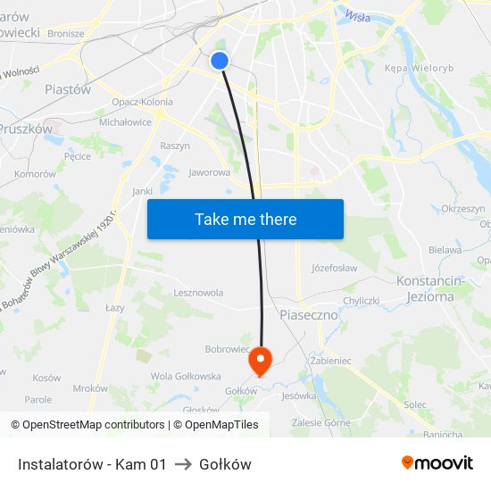 Instalatorów - Kam 01 to Gołków map