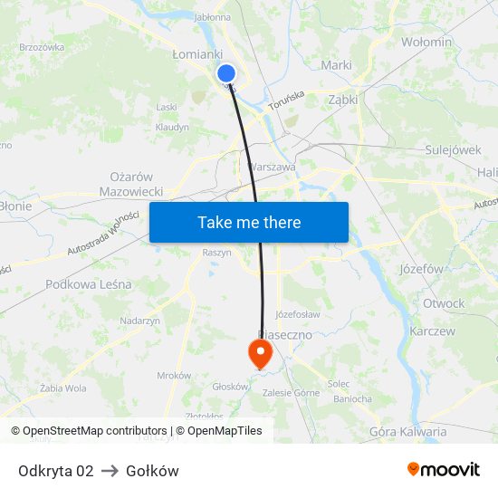 Odkryta 02 to Gołków map