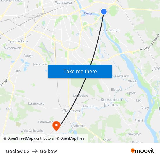 Gocław 02 to Gołków map