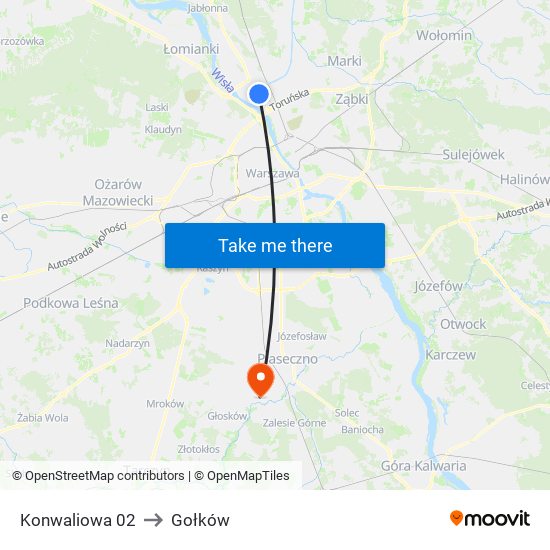 Konwaliowa 02 to Gołków map