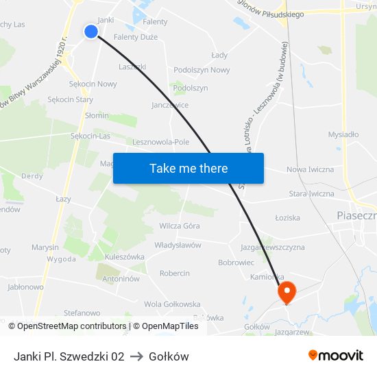Janki Pl. Szwedzki 02 to Gołków map