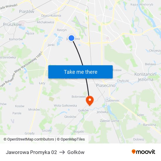 Jaworowa Promyka 02 to Gołków map