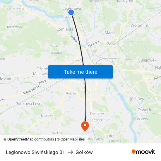 Legionowo Siwińskiego 01 to Gołków map