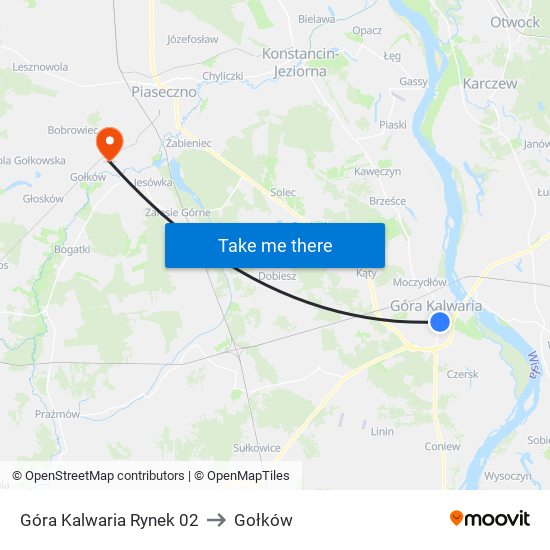 Góra Kalwaria Rynek 02 to Gołków map