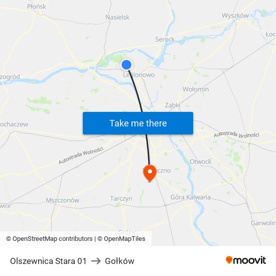 Olszewnica Stara 01 to Gołków map