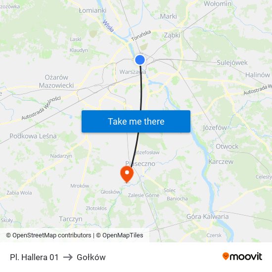 Pl. Hallera 01 to Gołków map