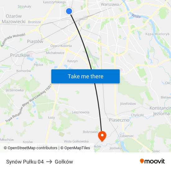 Synów Pułku 04 to Gołków map