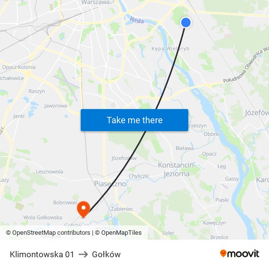 Klimontowska 01 to Gołków map