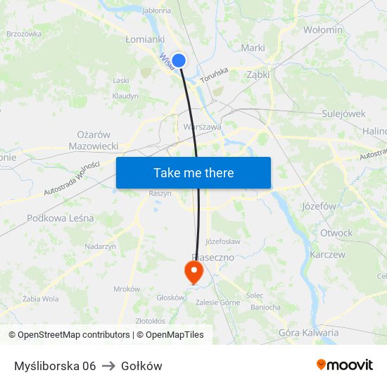 Myśliborska 06 to Gołków map