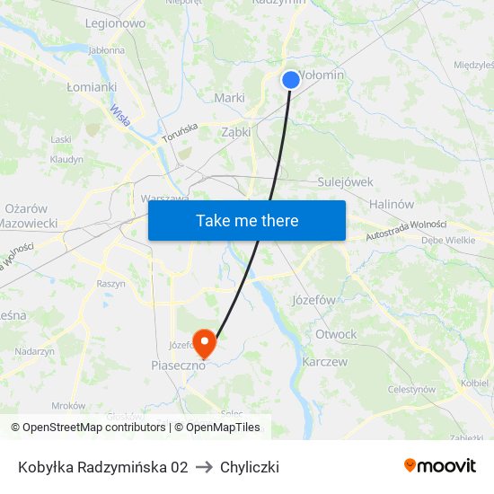 Kobyłka Radzymińska 02 to Chyliczki map