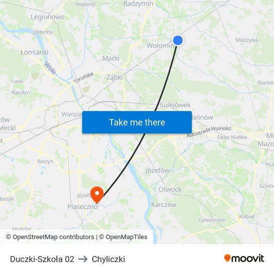 Duczki-Szkoła to Chyliczki map