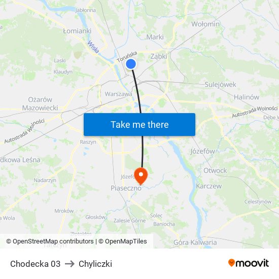 Chodecka 03 to Chyliczki map