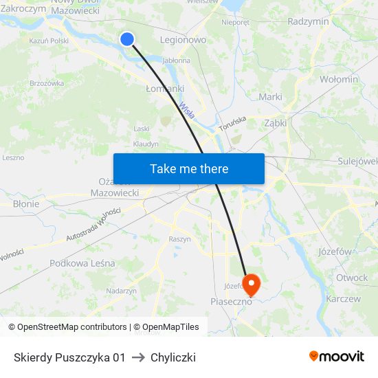 Skierdy Puszczyka 01 to Chyliczki map