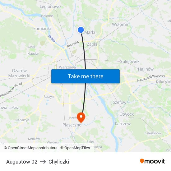 Augustów 02 to Chyliczki map