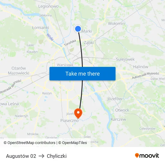 Augustów 02 to Chyliczki map