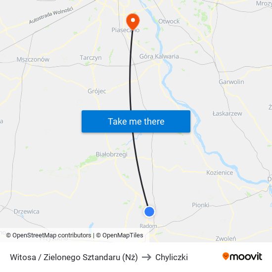 Witosa / Zielonego Sztandaru (Nż) to Chyliczki map