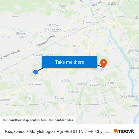 Książenice / Marylskiego / Agri-Rol 01 (Nż) to Chyliczki map