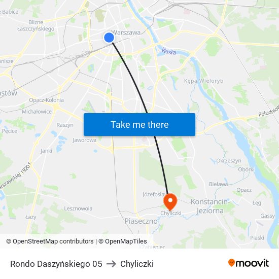 Rondo Daszyńskiego 05 to Chyliczki map