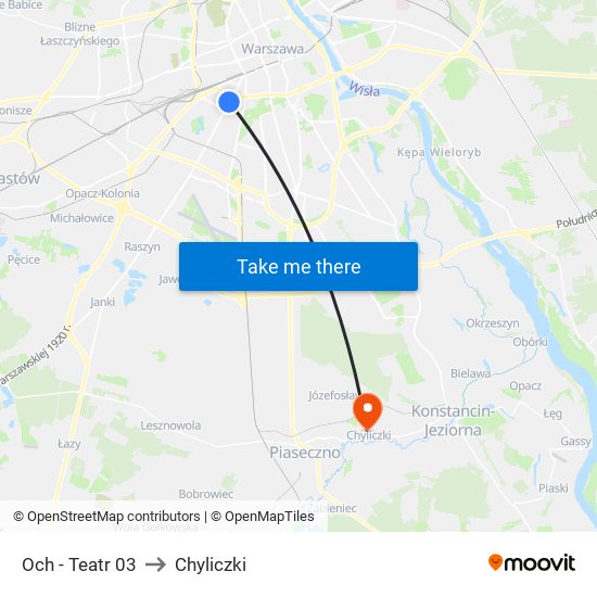 Och - Teatr 03 to Chyliczki map