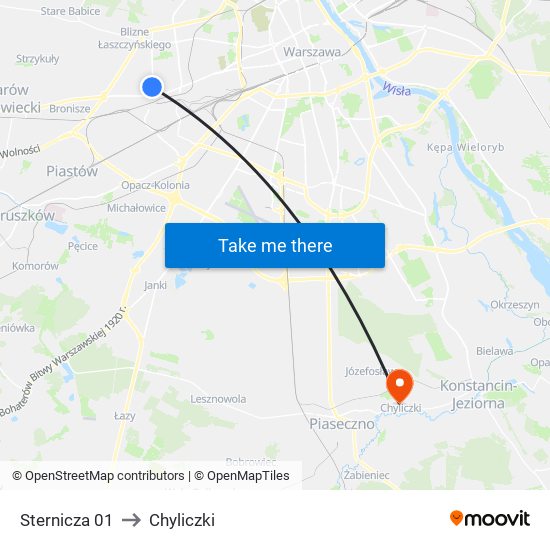 Sternicza 01 to Chyliczki map