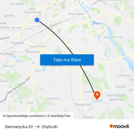 Siemiatycka 02 to Chyliczki map