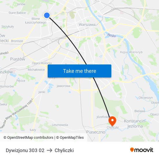 Dywizjonu 303 02 to Chyliczki map