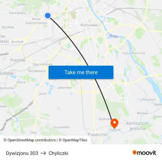 Dywizjonu 303 to Chyliczki map