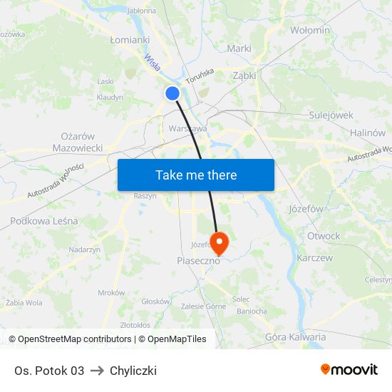 Os. Potok 03 to Chyliczki map