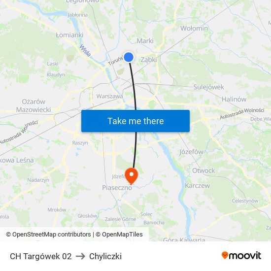 CH Targówek 02 to Chyliczki map