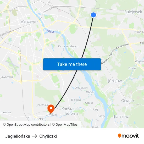 Jagiellońska to Chyliczki map