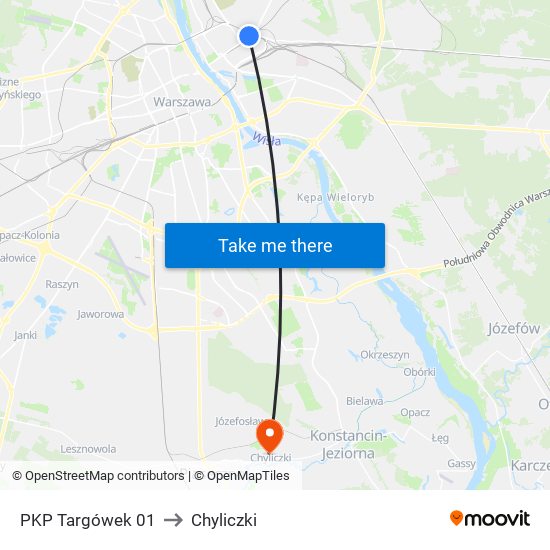 PKP Targówek 01 to Chyliczki map