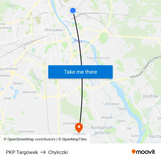 PKP Targówek to Chyliczki map