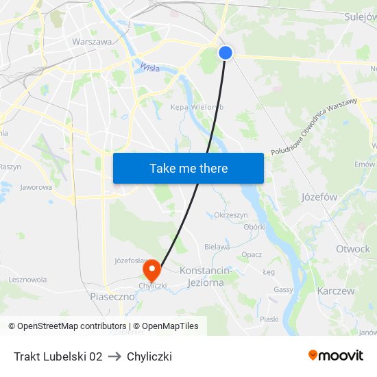 Trakt Lubelski 02 to Chyliczki map