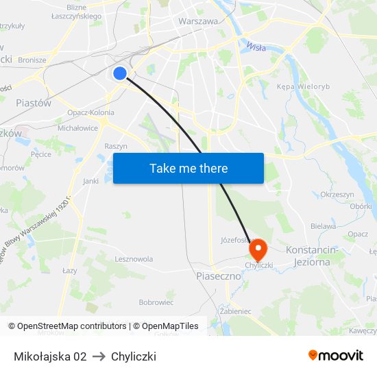 Mikołajska 02 to Chyliczki map