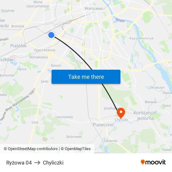 Ryżowa 04 to Chyliczki map