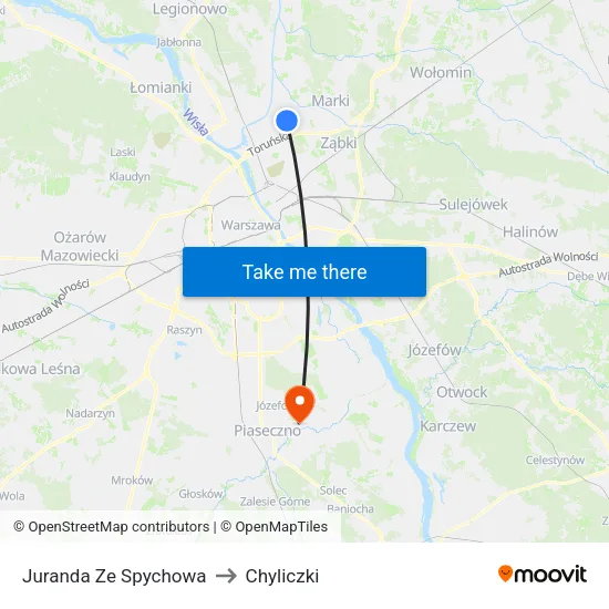 Juranda Ze Spychowa to Chyliczki map
