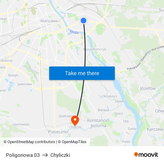 Poligonowa 03 to Chyliczki map